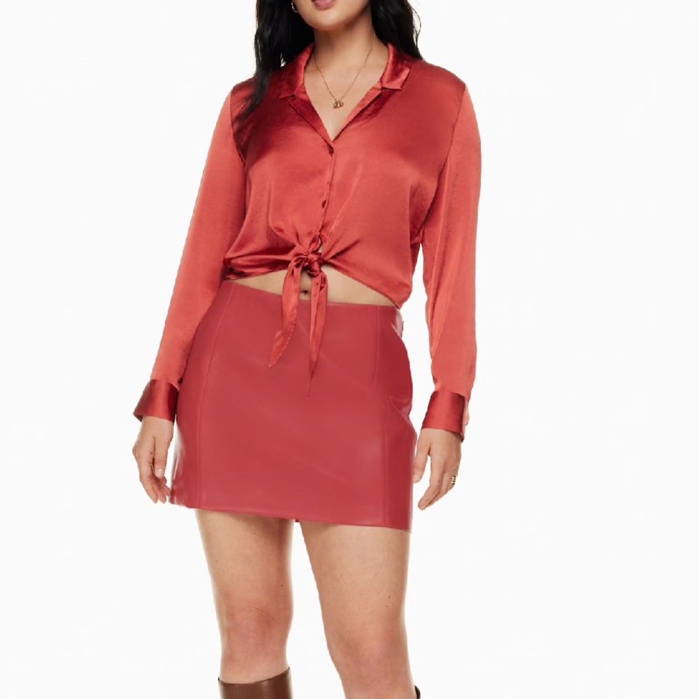 Wilfred
Tie-front Satin Blouse